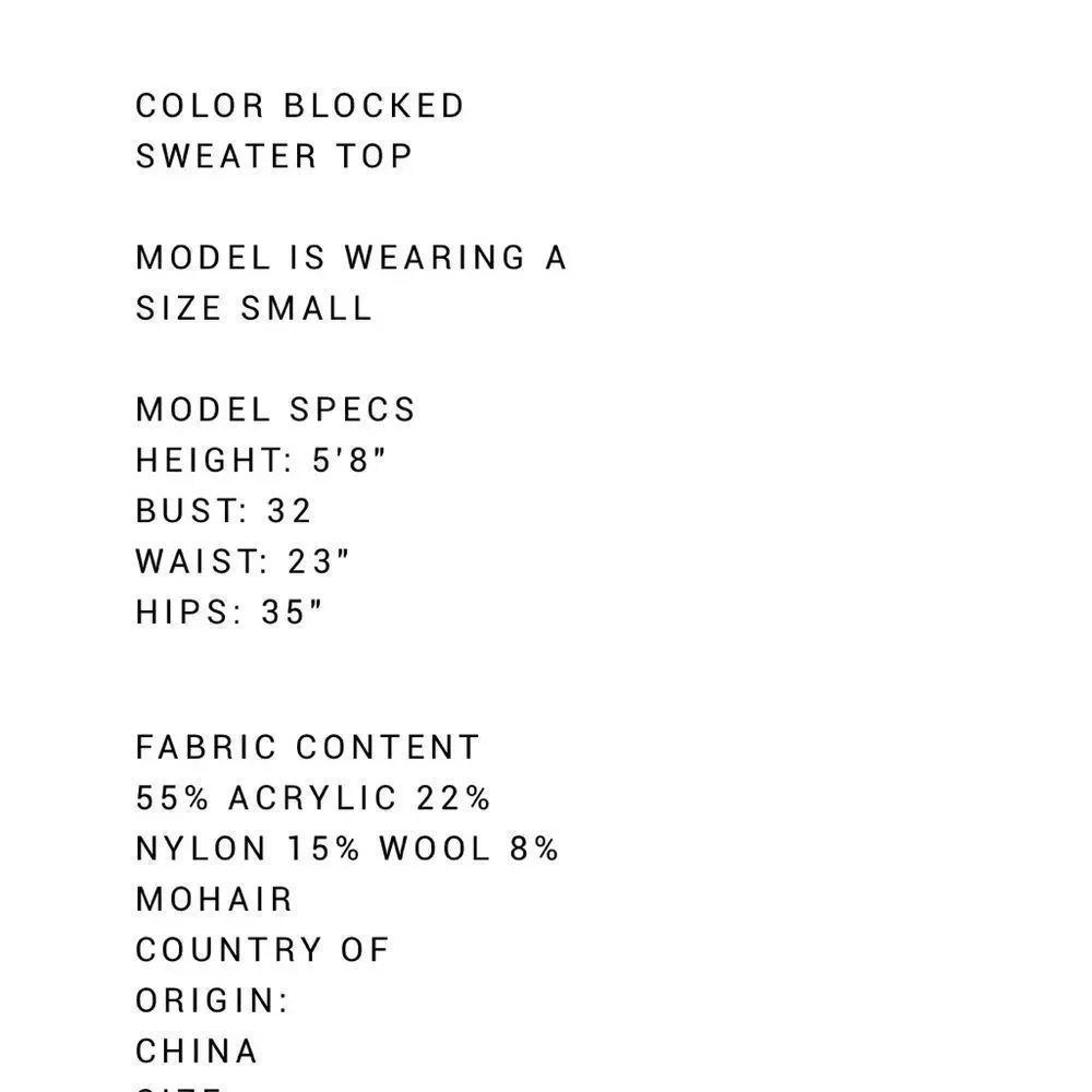 Color Block Sweater   - Picture 4 of 4